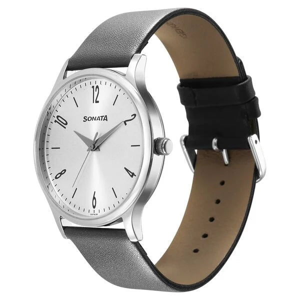 SON 77105SL15W TRNDZ SONATA GENTS WATCH SON 77105SL15W TRNDZ SONATA GENTS WATCH